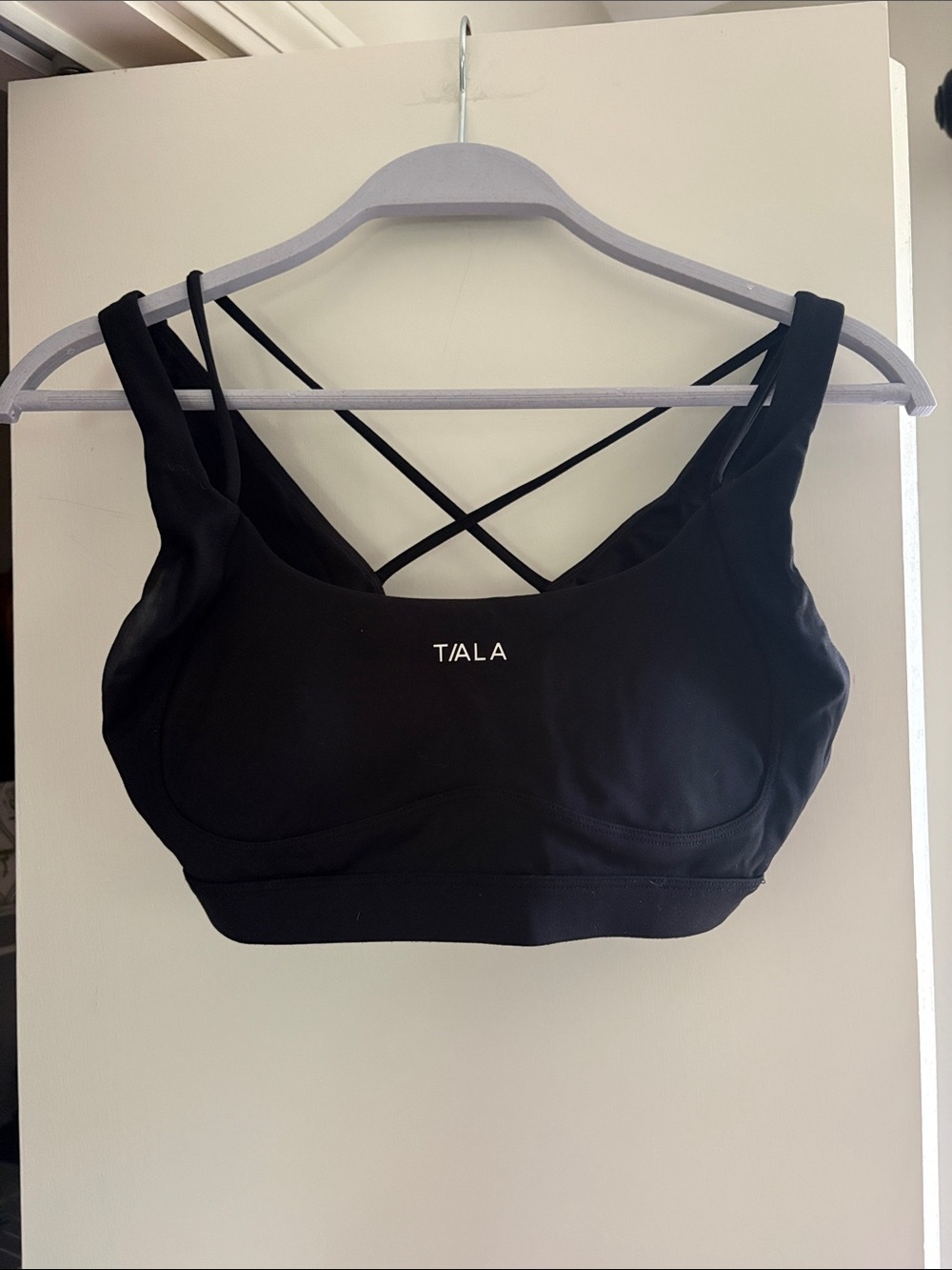 TALA Black Strappy Sports Bra with Crisscross Back